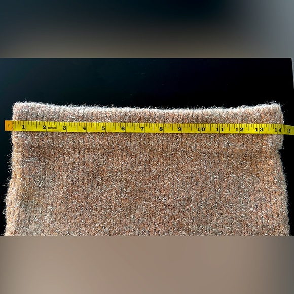 Forever 21 Sparkle Sequin Skirt Peach-Silver Size L NWT - Picture 5 of 7